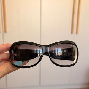 Oversized Dior Black Gradient Lens Sunglasses